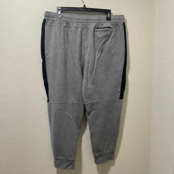 Mens Jogger Sweatpants With Black Side Panels Drawstring Waist & Side Pockets - Picture 5 of 11